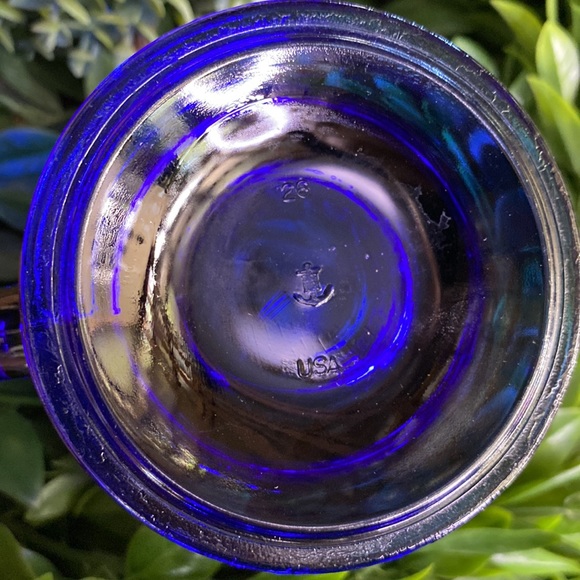 Starbucks Cobalt Blue Glass Starbucks Coffee Etched Footed Handled Mug 16 oz - Picture 9 of 16